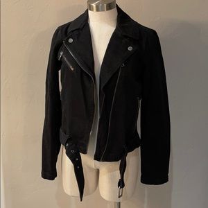 Gap denim women’s motorcycle jacket